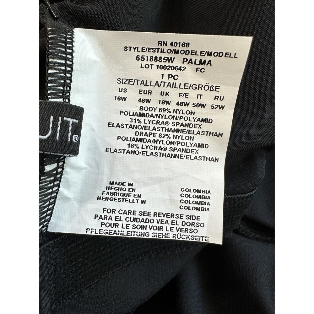 Miraclesuit 16W Illusionist Palma One‎ Piece Swimsuit Black - Picture 11 of 11